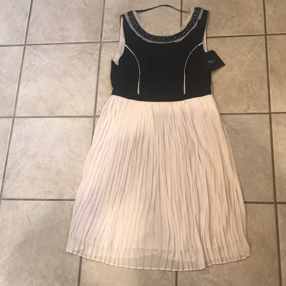Elegant black and white dress